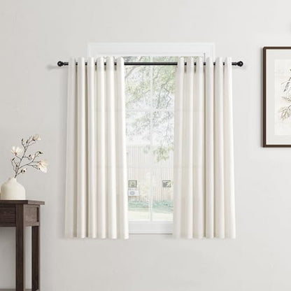 Jowels Natural Linen Grommet Curtains 54 Inch Long 2 Panels for Living Room - color: Natural, size: 40"W x 54"L (Pack of 2)