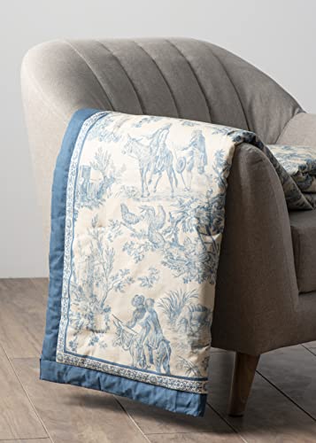 Maison d' Hermine Throw Blanket for Couch Lightweight Soft (60''X80'') - color: 001 - the Miller - Blue, size: 60"x80"