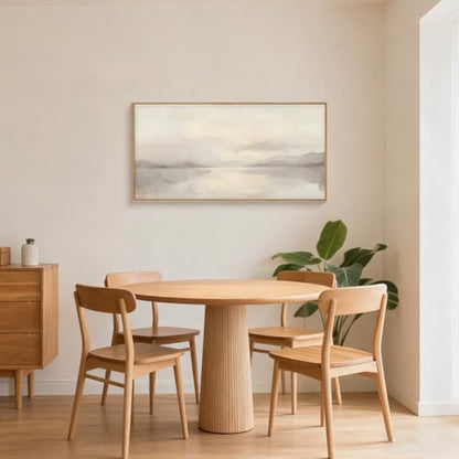 LHIUEM Large Abstract Neutral Beige Pastel Framed Canvas Wall Art-20"x40"x1 - color: Abstract Neutral Beige Pastel Wall Art, size: 40"L x 20"W