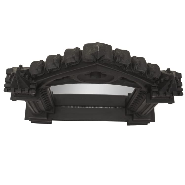Pacific Giftware Gothic Cathedric Mirror, 10.83-inch Height, Resin, Black, Home Décor, Tabletop Décor, Halloween