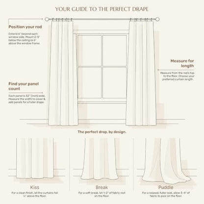 Solino Home 100% Pure Linen Soft Sheer Curtain Natural, 52 x 63 in, 1 Panel - color: Light Natural, size: 52"W x 63"L (1-Panel)
