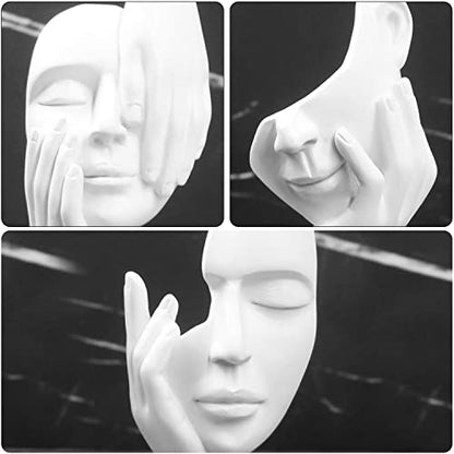 3 Pcs Thinker Statue,Modern Home Sculptures,Collectible Figurines - color: 3 Pcs White-2