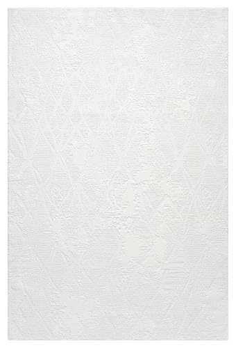 6x9 Cream Modern Geometric Area Rug for Living Room, Bedroom - color: 1003 - Cream, size: 6' x 9' (Rectangular)