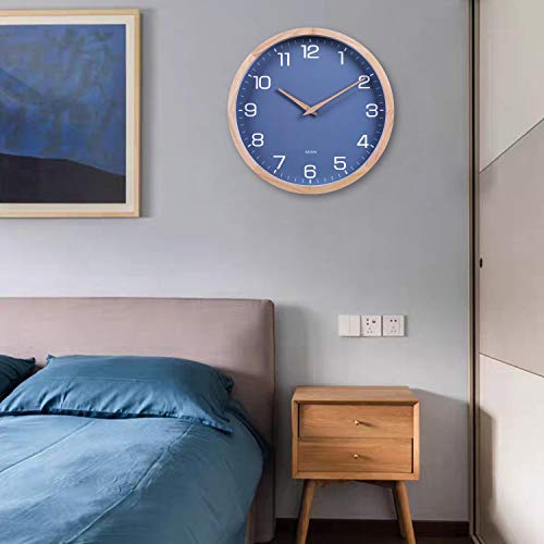 Kesin Wall Clock 12 Inch Silent Non Ticking Wood Wall Clocks Modern Simple