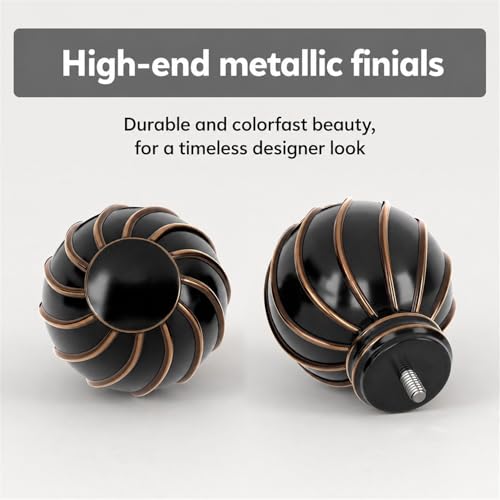 Black Curtain Rods for Windows 48 to 84 Inch 7/8" Diameter - color: Black, size: 36"-88"|1 Pack