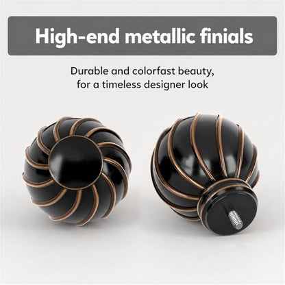 Black Curtain Rods for Windows 48 to 84 Inch 7/8" Diameter - color: Black, size: 36"-88"|1 Pack