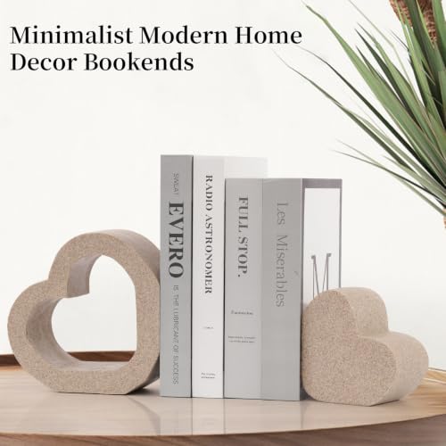 Book Ends for Shelves, Resin Decorative Bookends for Heavy Books - style: 808 (Sandstone )