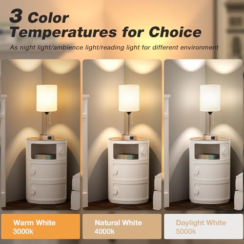 Small Bedside Table Lamp for Bedroom, Desk Lamp with USB Ports for Dorm - color: White - Light Gold, size: 14.6 in