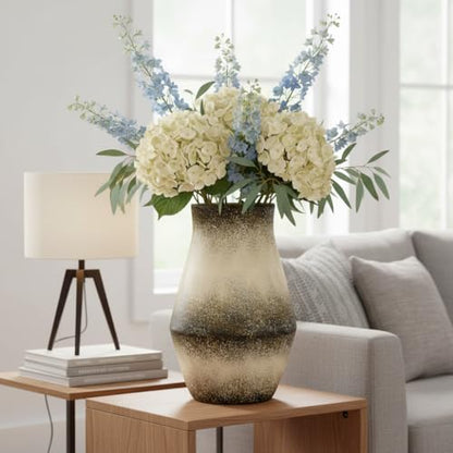 Rustic Ceramic Vase, 11 Inch Tall - color: Dark Brown, size: 11 inch