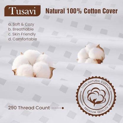 18x18 Pillow Inserts Set of 2 with 100% Cotton Cover Decorative Square Throw 18 Pillows for Couch, Sofa and Bed - White(2, 18x18) - size: 18x18
