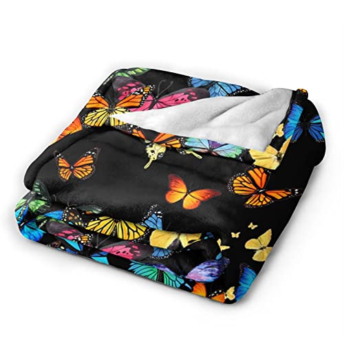 Butterfly Blanket Beautiful Butterfly Throw Blanket Ultra Soft Blankets Lightweight Cozy for Bed Couch Sofa 60"X50" - color: Butterfly 1, size: 60"x50"