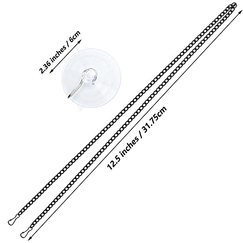 Bieye Chain003 25-Inch Black Hanging Chain with Suction Cup Hook - size: Black 25-inches with Suction Cup