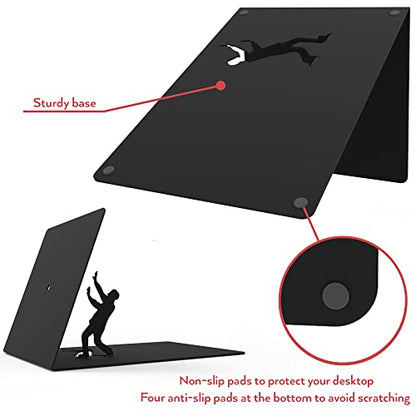 Artori Design Hidden Bookends for Shelves - Falling Book Ends - color: Falling Man