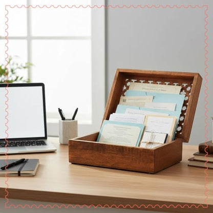 Mela Artisans Trellis Mango Wood Box - Medium Polish, 10.5x7.5 in - color: Medium Polish, size: Extra Large
