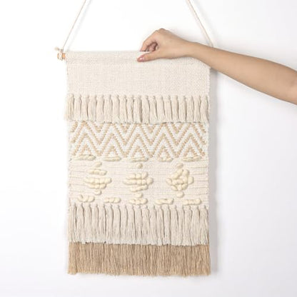 Dremisland Macrame Wall Hanging Macrame Wall Decor Bohemian Beige Tapestry - color: Beige Wool Ball