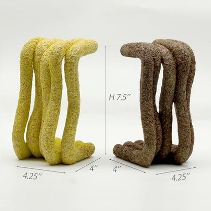 Lukitas Unique Wave Decorative Bookends Heavy Duty Book Holder, Resin 7.5'' - color: Wave