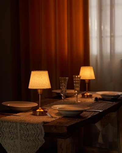 2 Pack Small Rechargeable Cordless Table Lamp for Restaurant Bar