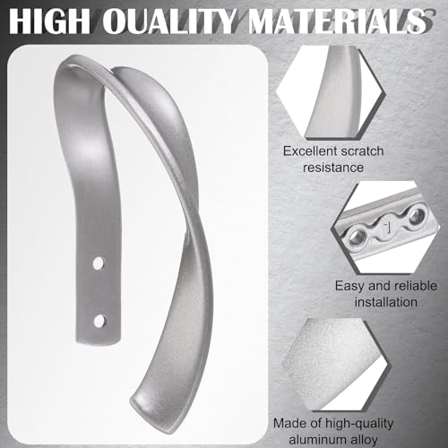Chumia 2 Pcs Brushed Silver Metal Curtain Holdbacks Wall Mounted Tiebacks