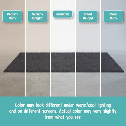 ITSOFT Standard 24"x21" U-Shaped Non-Slip Shaggy Chenille Toilet Contour Bathroom Rug with Water Absorbent, Charcoal Gray - color: Charcoal Gray, size: 24" x 21" (U-Shaped)