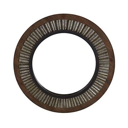 Household Essentials Sunburst Solid Wood & Metal Mirror, Brown - style: Wood and Metal