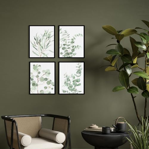 Botanical Prints Wall Art Framed, Sage Green, Plant Pictures, 8"x10"x4 - color: Sage Green, size: 8"x10"x4