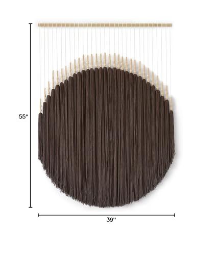 Macrame Wall Hanging Brown Geometric Art Beaded HandmadeTassel 39"W*55"L - color: Light coffee