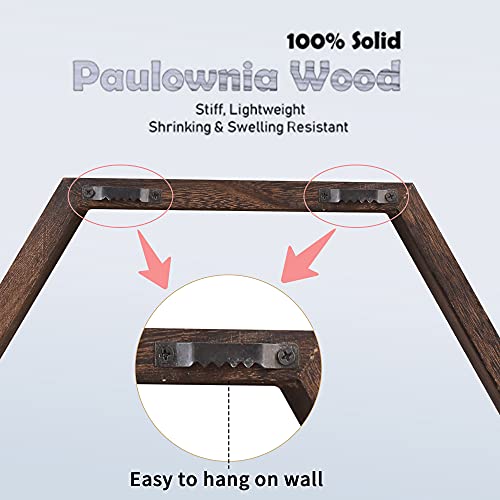 WONFUlity Hexagon Floating Shelves, Hexagonal Shelf Wall Mounted Storage - color: Brown, size: 8PC