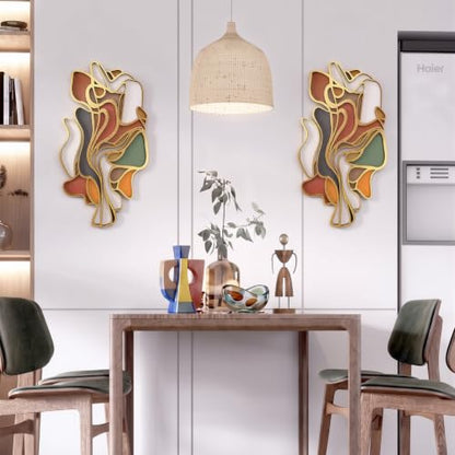 Mifoci Mid Century Modern Wood Wall Art, Abstract Wall Decor, Vertical - style: Vertical Style