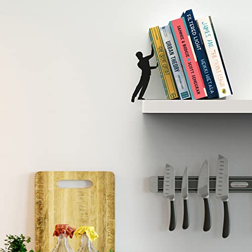 Artori Design Hidden Bookends for Shelves - Cliffhanger Book Ends - color: Cliffhanger