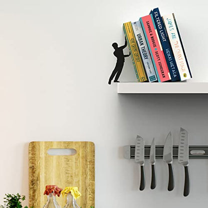 Artori Design Hidden Bookends for Shelves - Cliffhanger Book Ends - color: Cliffhanger