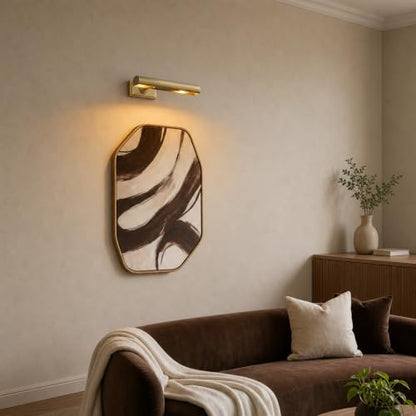 12 inch Brass Picture Light Hardwired Picture Lights for Wall - color: Brass, size: 12in