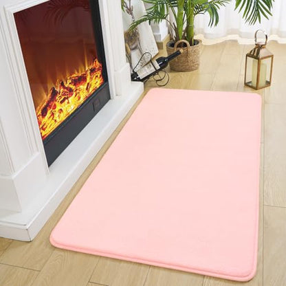 Amearea Modern Washable Runner Rugs, 2x4 Feet Pink Bedroom Runner Rug - color: Pink, size: 2' x 4' (Runner)