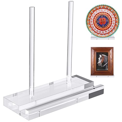 CHEPULA Clear Plate Stands for Display, Acrylic Display Stand