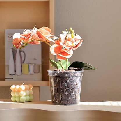 TRUEDAYS Orchid Pot, 4 Pack 5 Inch Plant Pot with Drainage - size: 5Inch-4Pack