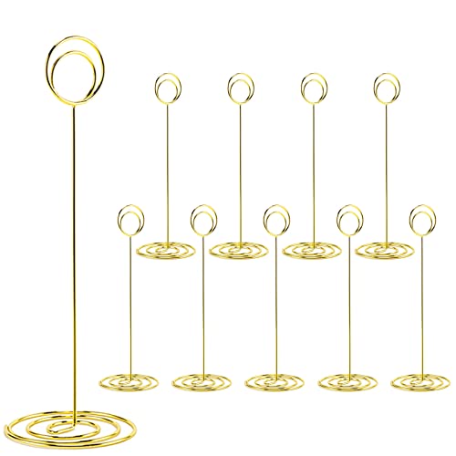 Table Number Holders, 10PCS Place Card Holder, Photo Holder (8.7" Gold) - color: Gold, size: Extra Large