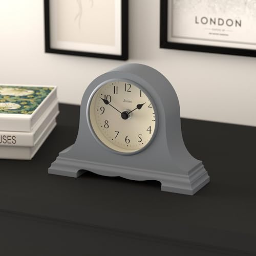 JONES CLOCKS® Speakeasy Small Mantel Clock | Napoleon’s hat Design | Blue - color: French Navy