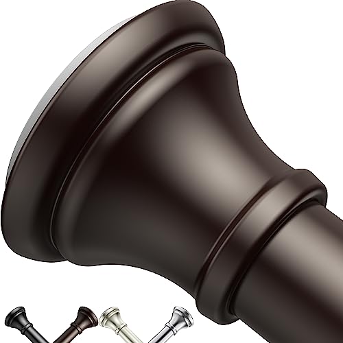 Oil Rubbed Bronze Tension Shower Curtain Rod – Adjustable 18-59 Inches, Fits 20-58 Inch Spaces, No Drill Rust Resistant Spring Rod for Bathroom, Kitchen, Bedroom, Balcony - color: Bronze, size: 18-59 inch