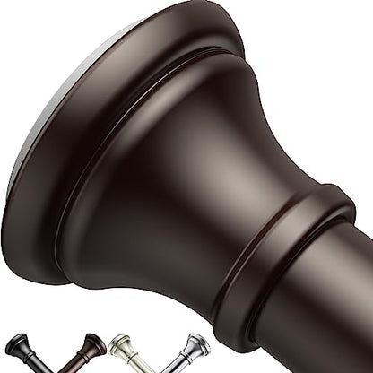Oil Rubbed Bronze Tension Shower Curtain Rod – Adjustable 18-59 Inches, Fits 20-58 Inch Spaces, No Drill Rust Resistant Spring Rod for Bathroom, Kitchen, Bedroom, Balcony - color: Bronze, size: 18-59 inch