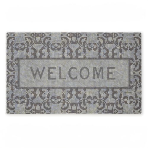 Stupell Industries Gray Vintage Pattern Welcome, 30 x 18 - color: Vintage Welcome Doormat