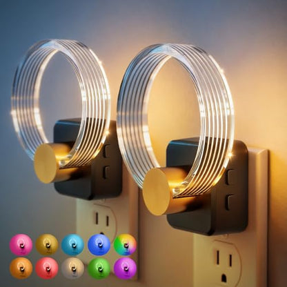 JandCase Night Light, 2 Pack Color Changing Night Lights Plug into Wall - color: RGB (Red, Green, Blue)