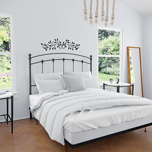 Remenna Metal Tree Leaf Wall Decor Leaves Wall Art Wrought Iron Scroll Above The Bed, Living Room, Outdoor Decoration