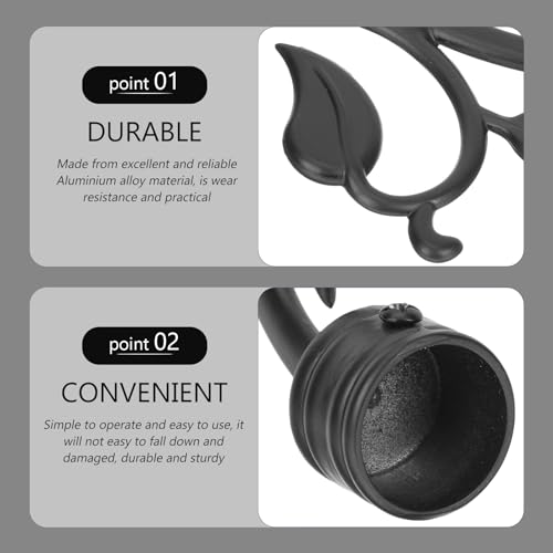 Cabilock 2Pcs Curtain Rod Plug Plastic Finials Decorative Curtain Rod Ends Window Drape Pole Finials for Home Office Window Treatment