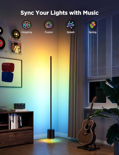 Govee Floor Lamp 2, RGBIC Smart Floor Lamp for Living Room, Bedroom - color: Black