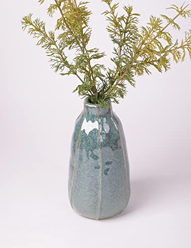 HAUCOZE Ceramic Flower Vase Decorative Sculpture Modern Home Decor 8.3 Inch - size: Large