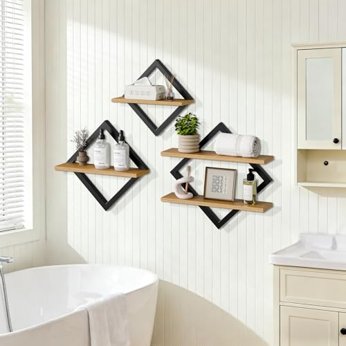Set of 3 Floating Shelves for Wall, Hanging Wall Shelves Decor living Room
