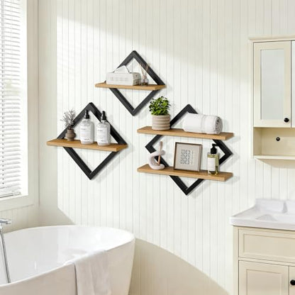 Set of 3 Floating Shelves for Wall, Hanging Wall Shelves Decor living Room