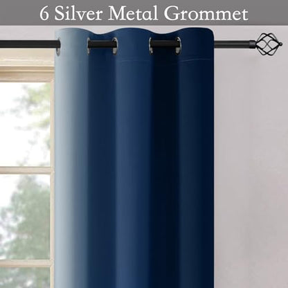 SimpleHome Ombre Blue to Grey White Curtains for Living Room 42Wx36L - color: Blue, size: 42"W x 36"L (Pack of 2)