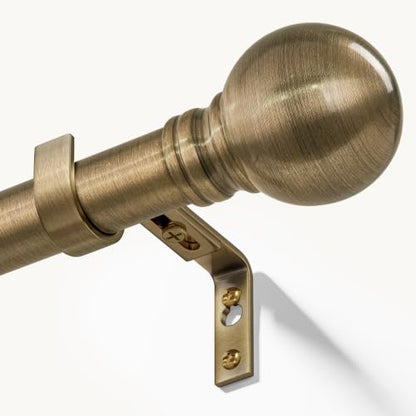 Antique Bronze Curtain Rods 16-144 Inch Heavy Duty 1 Inch Diameter - color: Bronze, size: 16"-144"|1 Pack