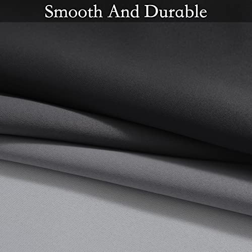SimpleHome Black to Grey White Ombre Room Darkening Curtains 63 Inch - color: Black to Grayish White, size: 42"W x 63"L (Pack of 2)