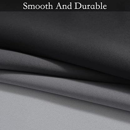 SimpleHome Black to Grey White Ombre Room Darkening Curtains 63 Inch - color: Black to Grayish White, size: 42"W x 63"L (Pack of 2)